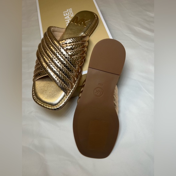 Portia Quilted Metallic Snake Embos
Leather Slide Sandal | Michael Kors - Picture 2 of 2